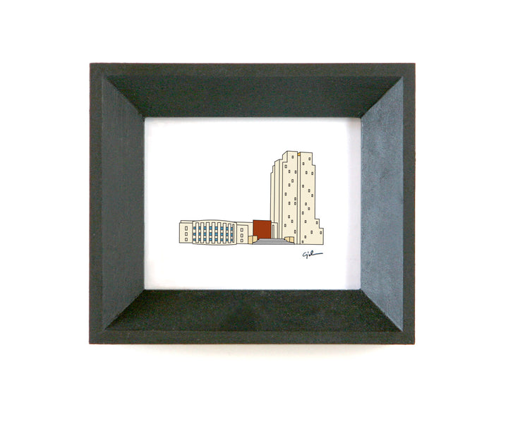 art print of the north dakota state capitol building