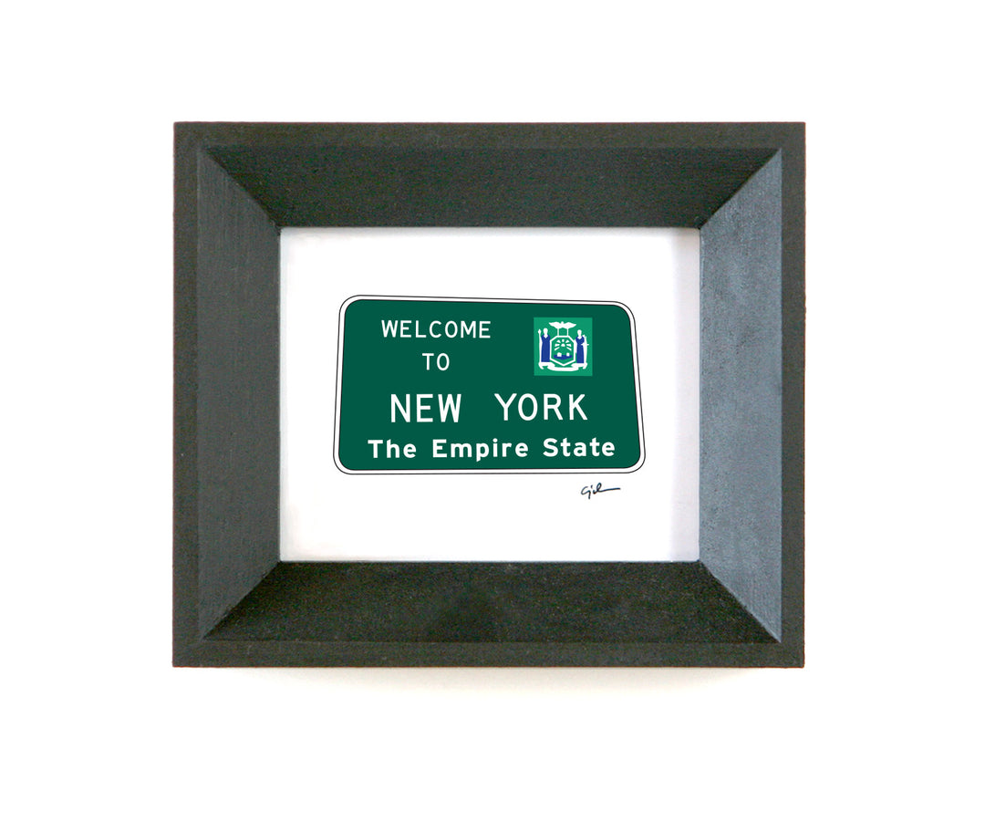 affordable fine art prints of the welcome to new york sign
