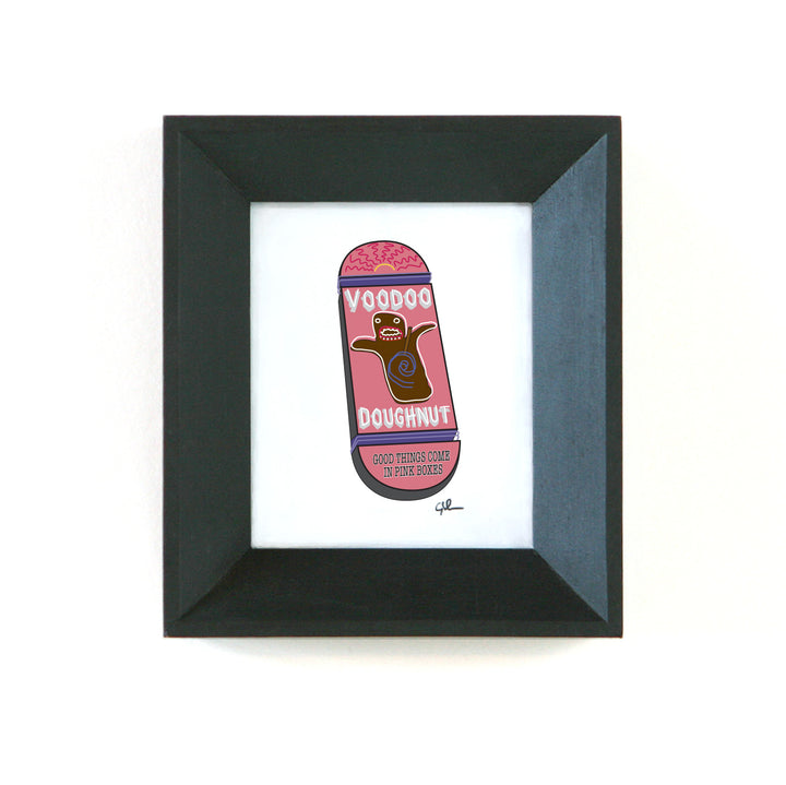 little fine art print of the voodoo doughnut sign in portland oregon