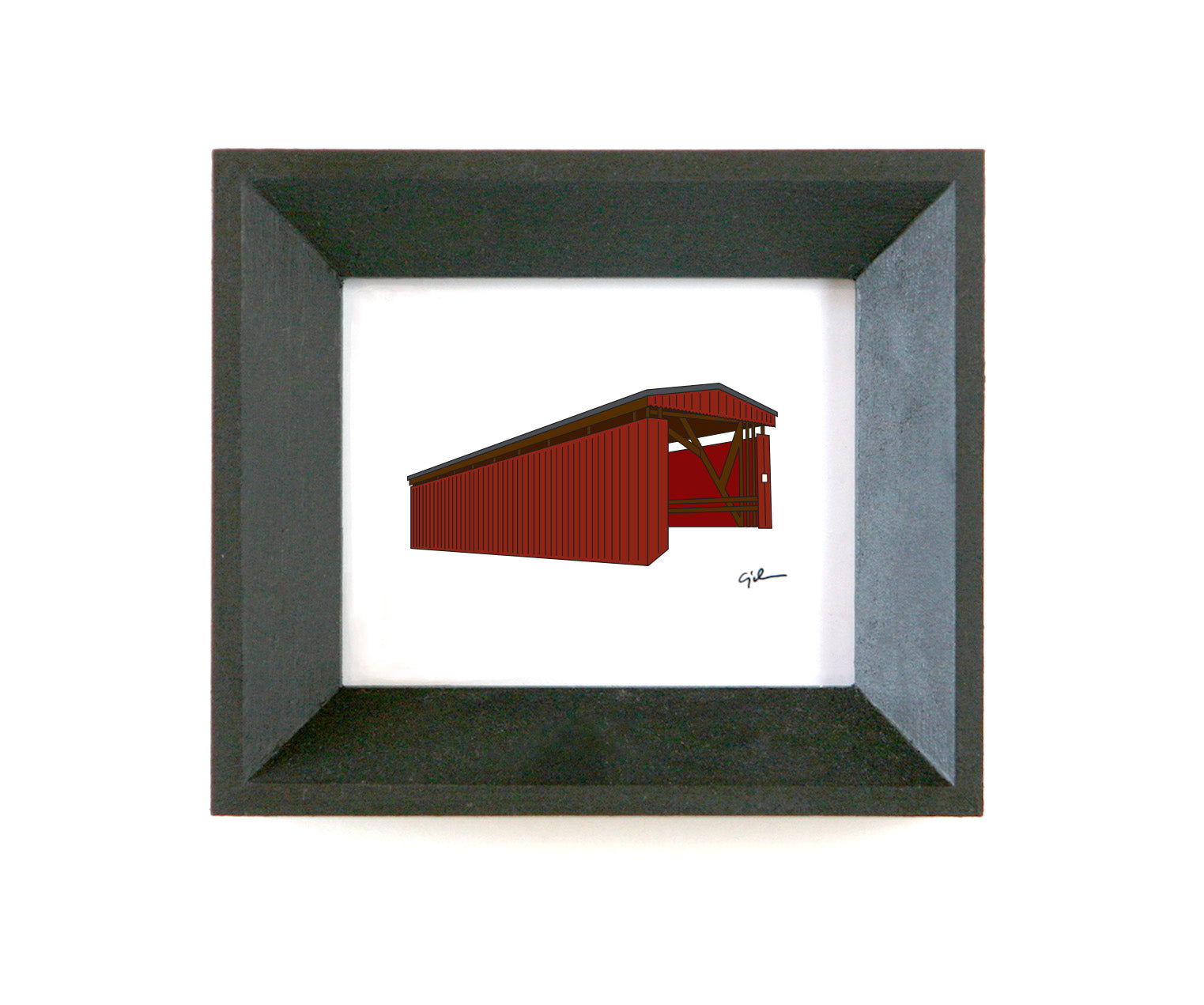 art print of the thomas mill covered bridge in philadelphia 