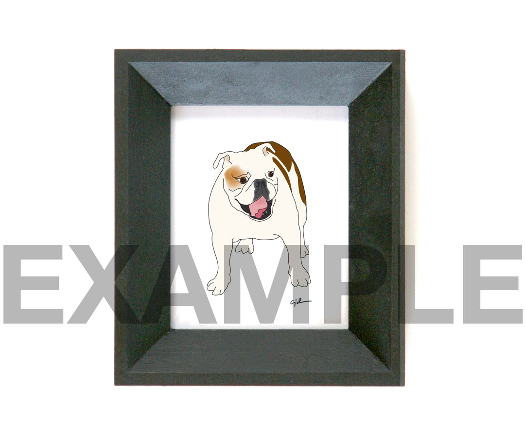 custom pet print for someone who has lost a dog