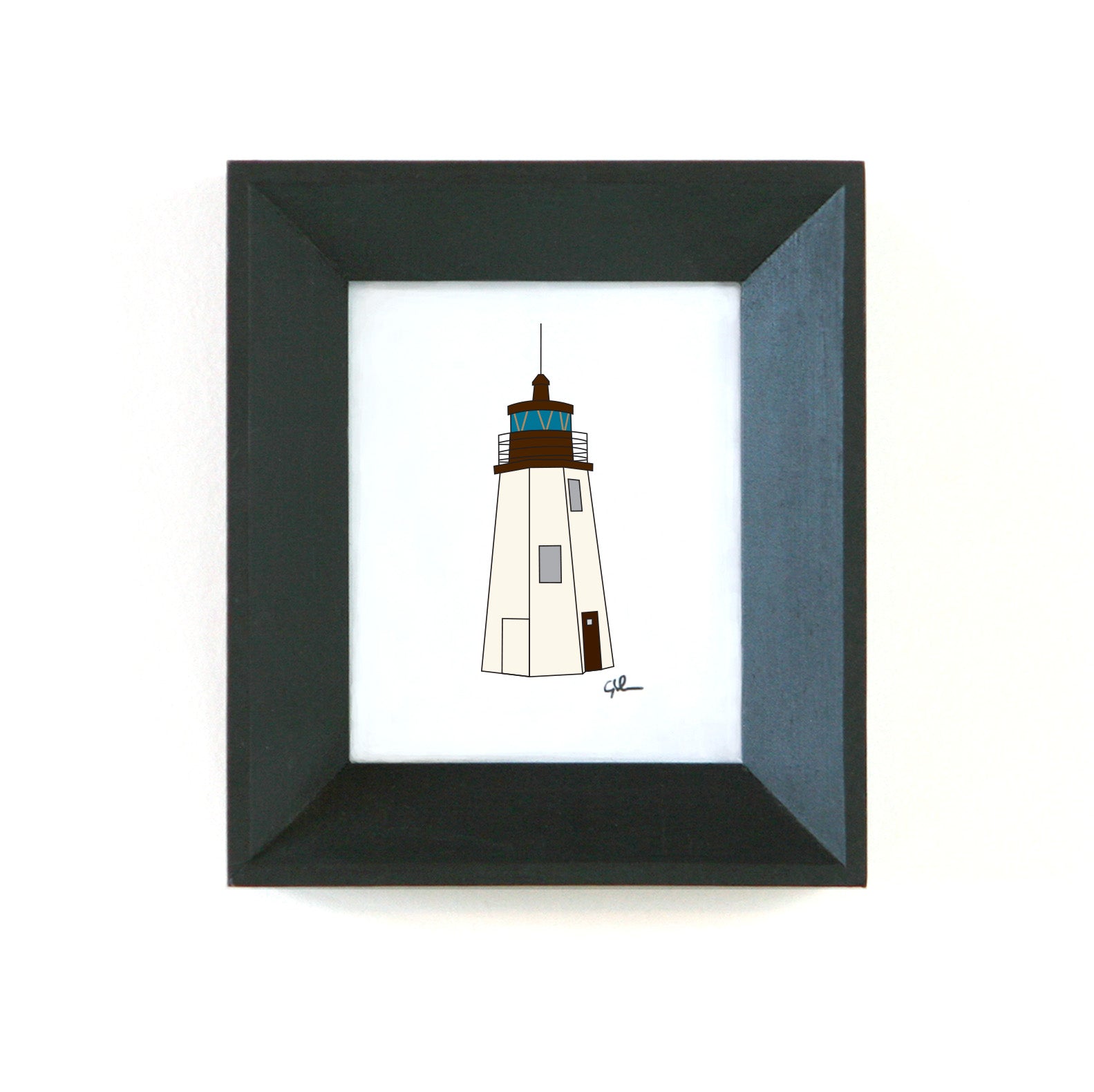 print of newport harbor light in rhode island