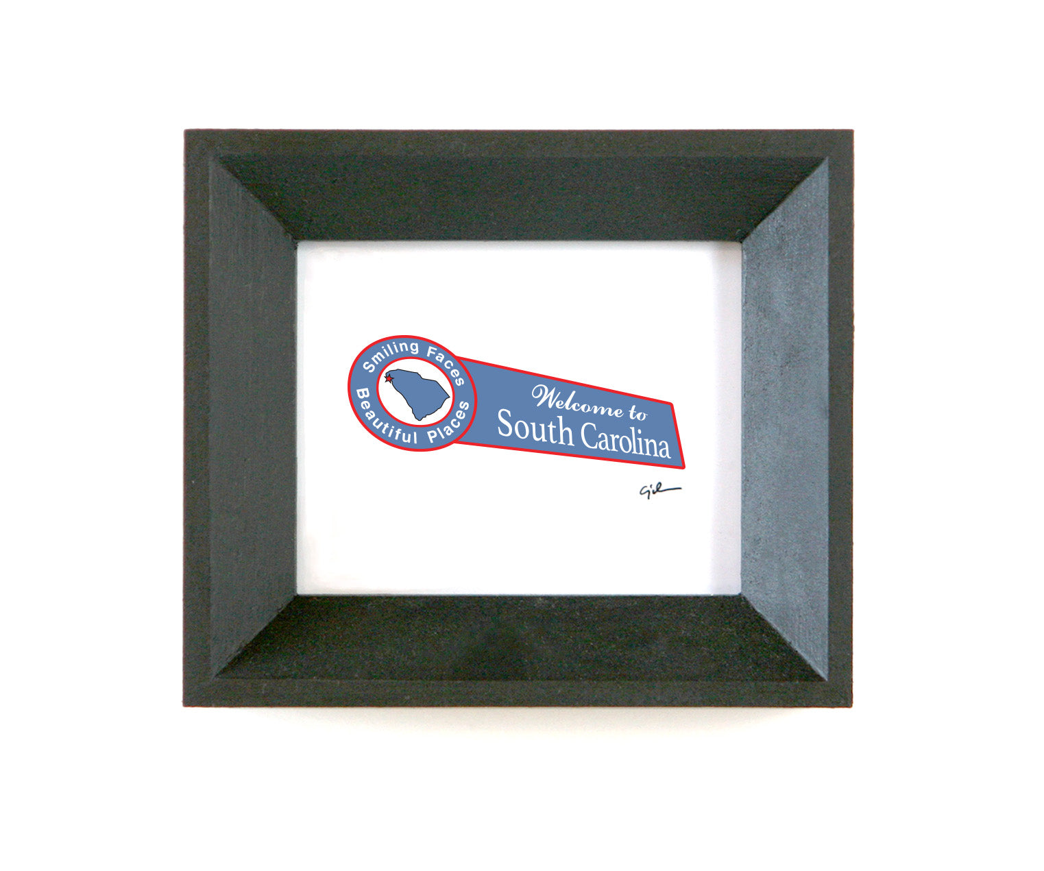 mini print of the welcome to south carolina sign by united goods