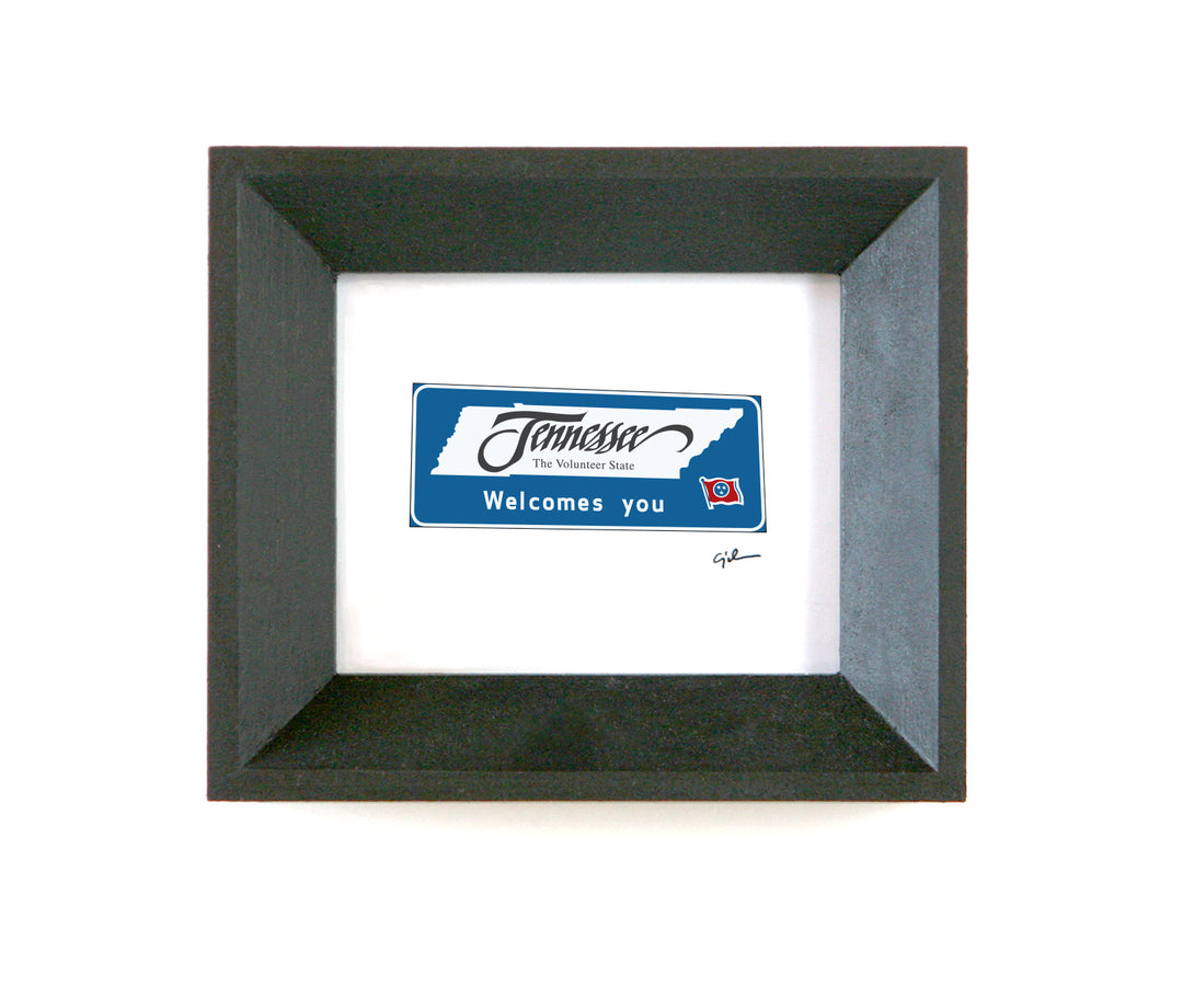 mini art print of the welcome to tennessee sign by united goods