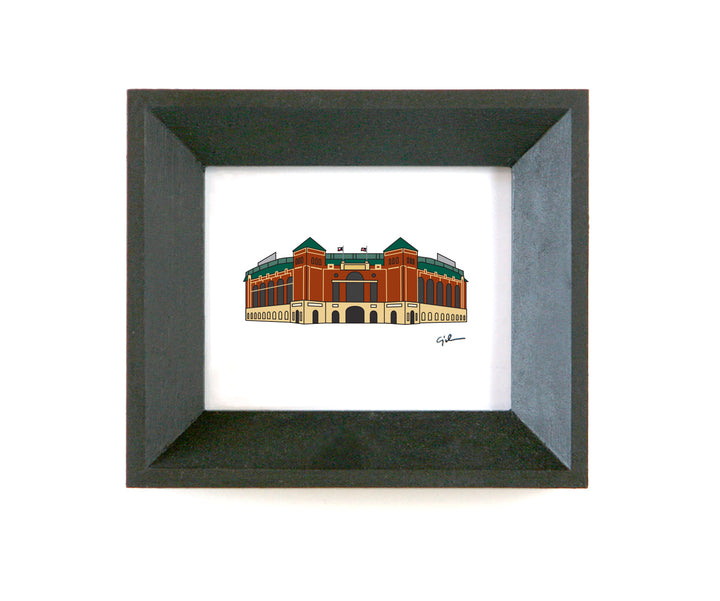 tiny art print of globe life field by united goods