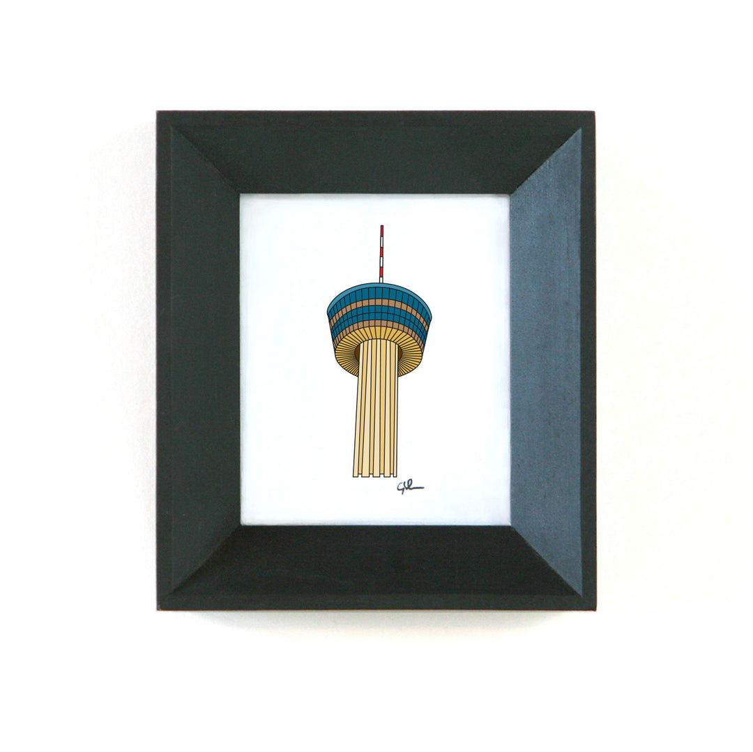 small drawing of the tower of the americas in san antonio texas