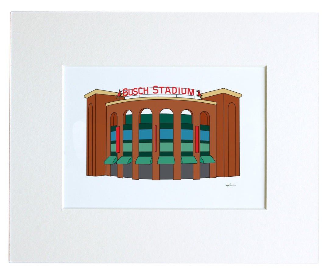 busch stadium print drawn with a mouse