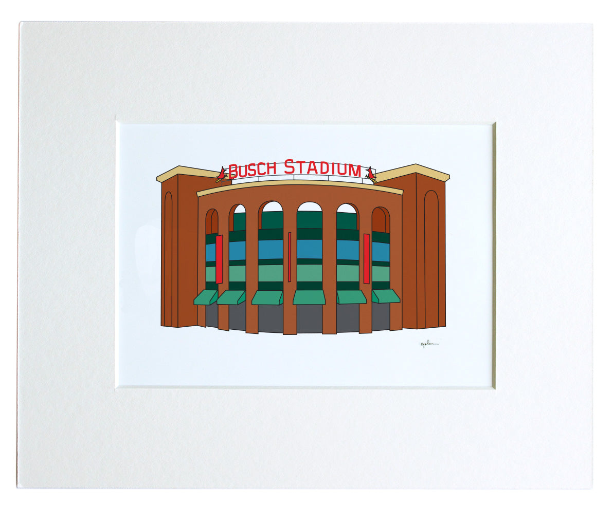 busch stadium print drawn with a mouse
