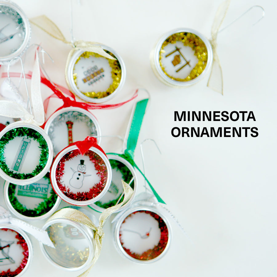 handmade ornaments that represent the state of minnesota by united goods