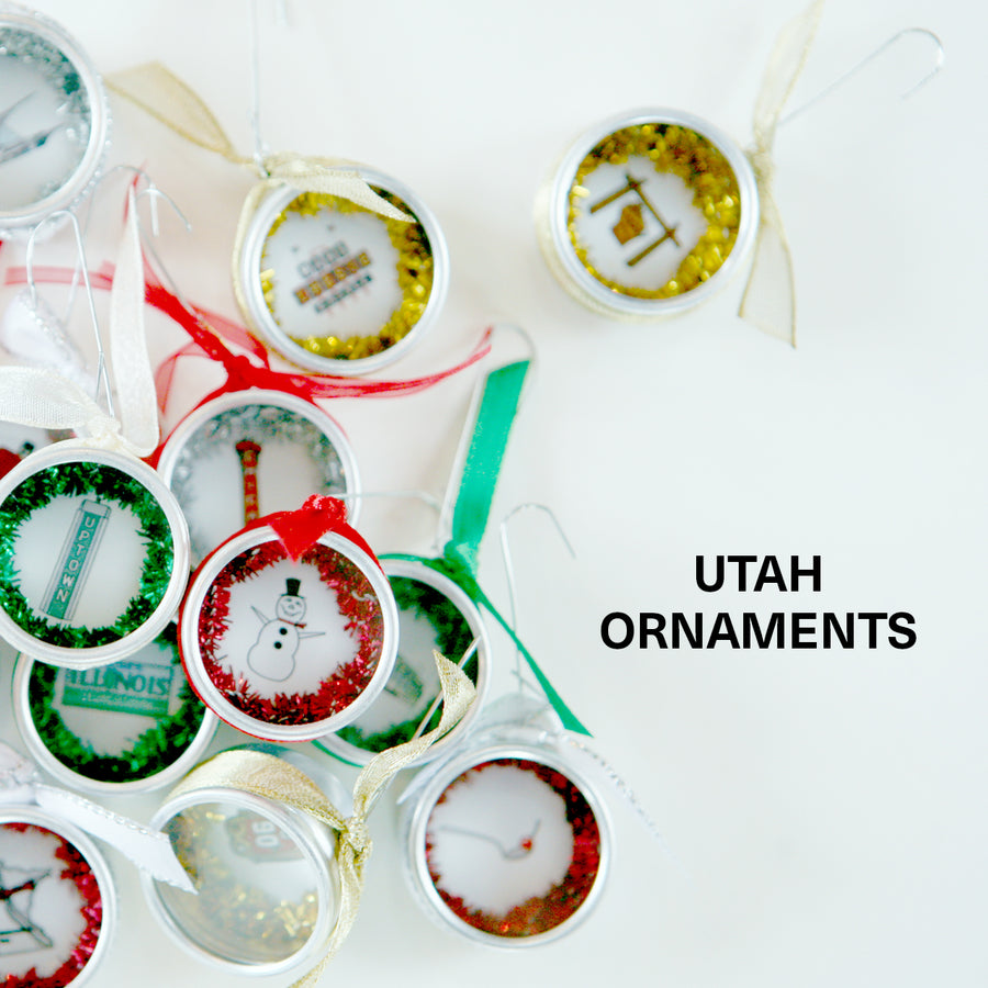 handmade christmas decorations of utah landmarks