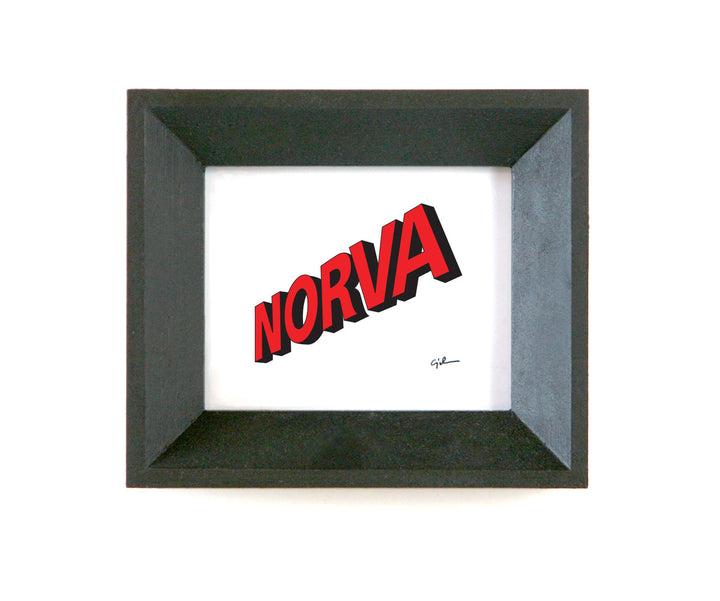 drawing of the norva sign from the concert venue in norfolk virginia