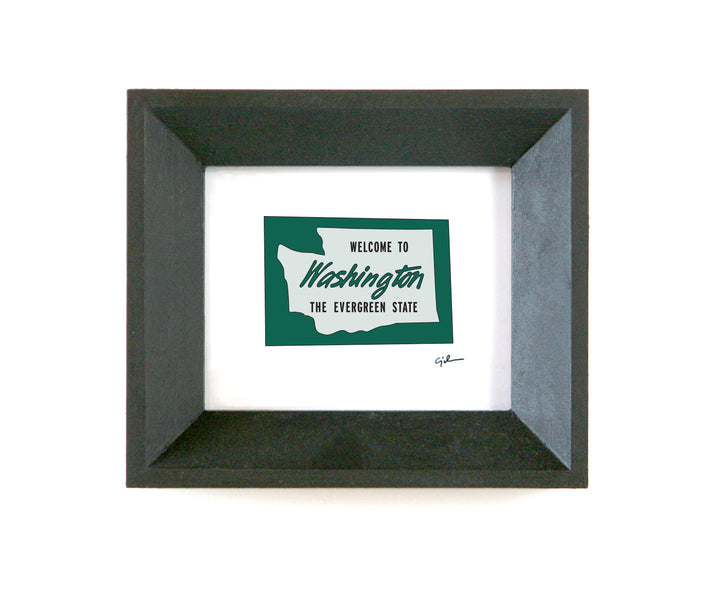 affordable art prints of the welcome to washington sign by united goods