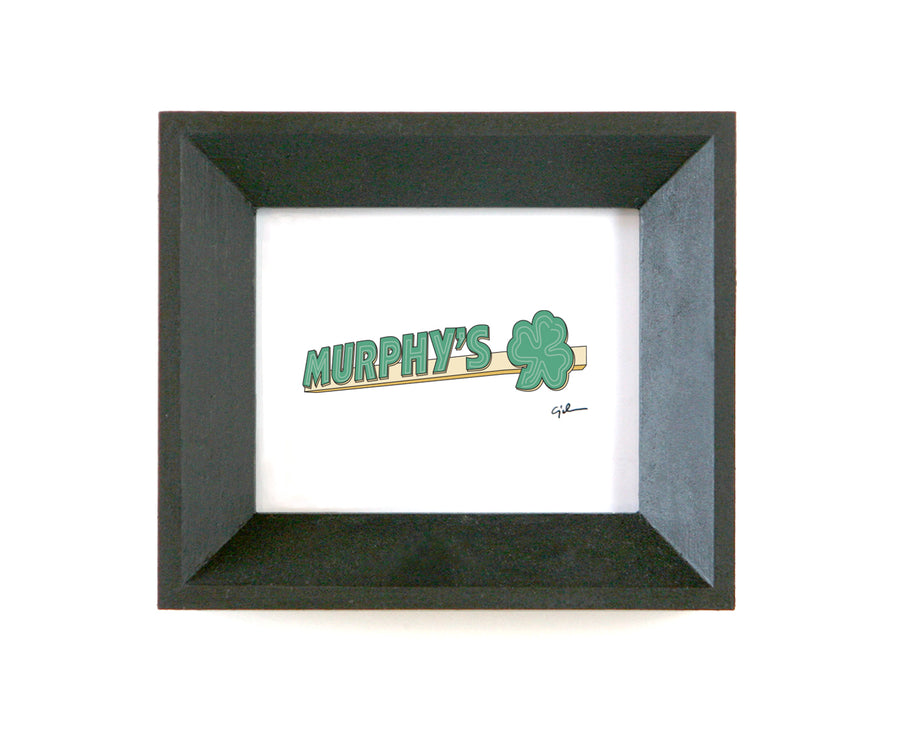 small art print of the murphy's irish pub sign in milwaukee wisconsin