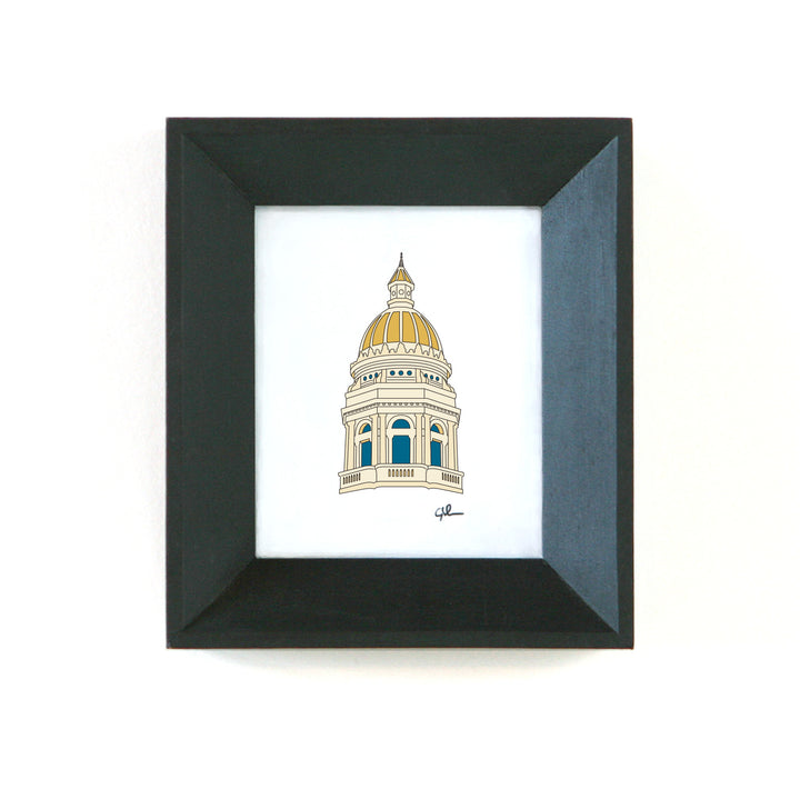 little fine art print of the wyoming state capitol building by united goods