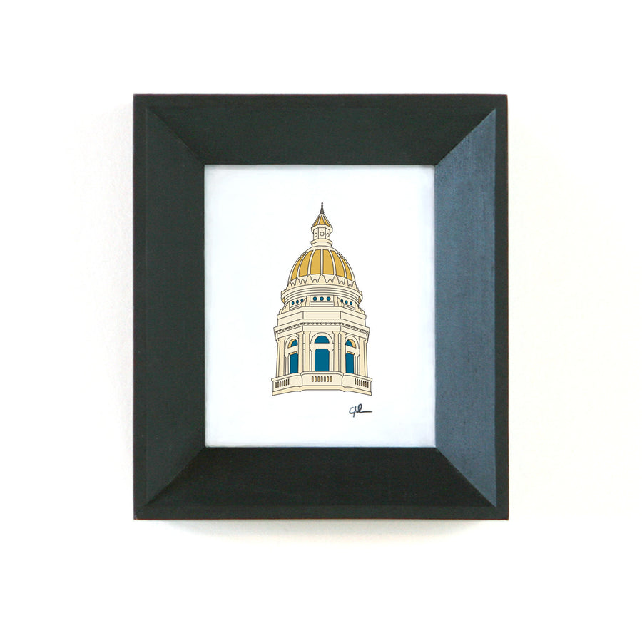 little fine art print of the wyoming state capitol building by united goods